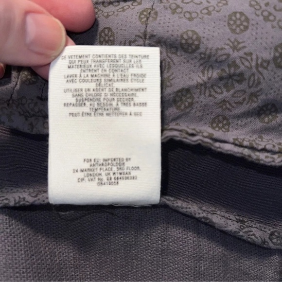 Anthropologie EUC Hei Hei Delaine Blazer Soft exposed Seams Button Cuff 10 - Picture 11 of 15